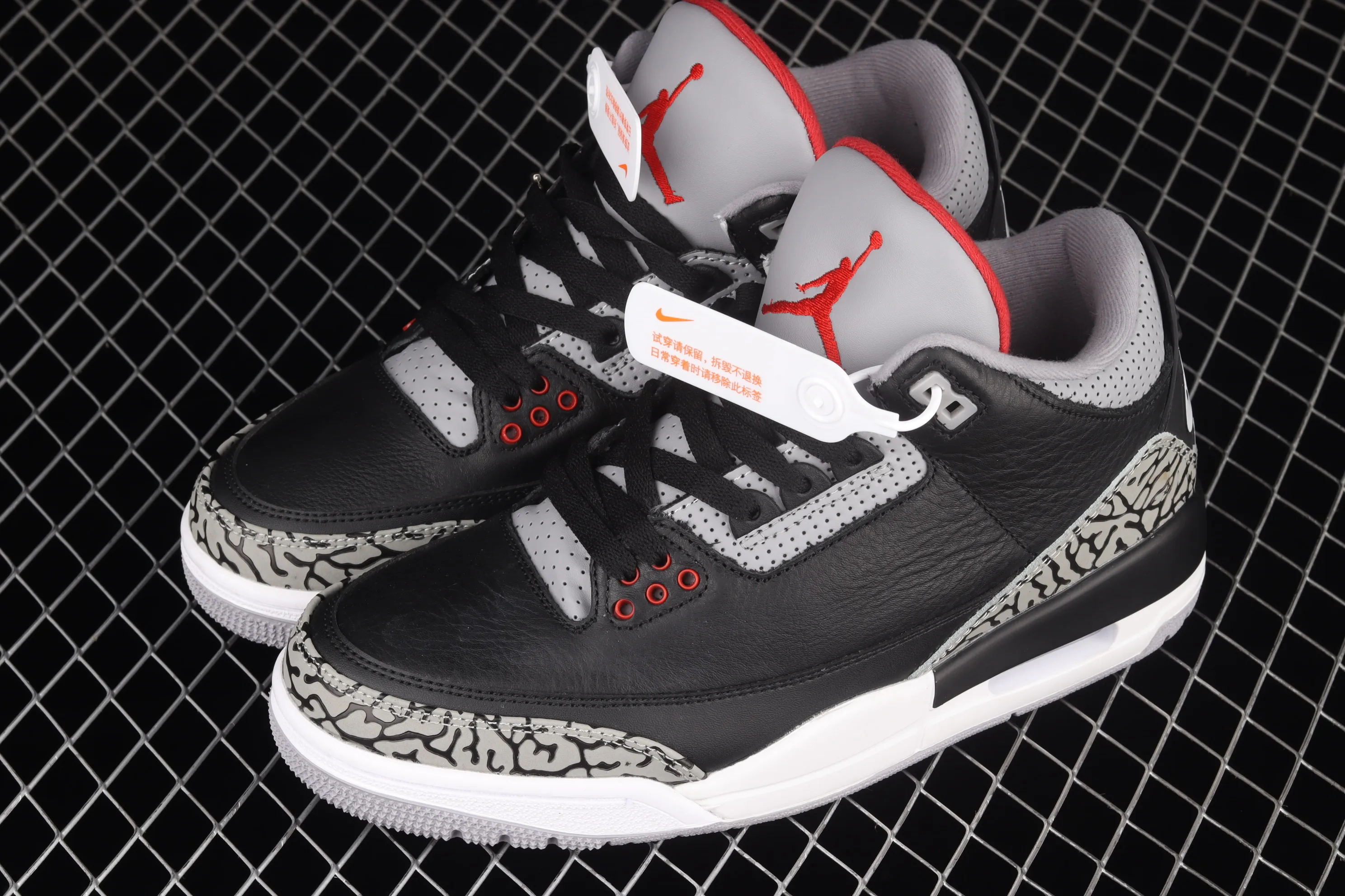 All categories Air Jordan Jordan series basketball shoes Air Jordan 3 J version Air Jordan 3 Retro Black Cement (2018) AJ3 Joe 3 replica black cement 854262-001